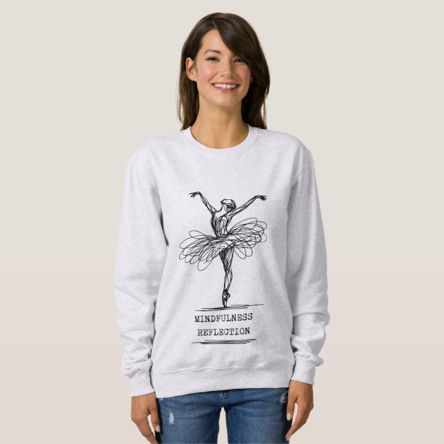 Minimalistisk konst Ballerina Dance-design T Shirt (Hel framsida)
