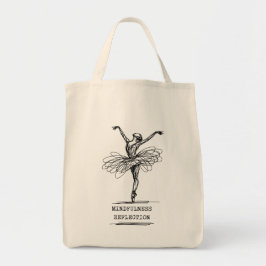 Minimalistisk konst Ballerina Dance-design Tygkasse