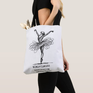 Minimalistisk konst Ballerina Dance-design Tygkasse