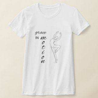 Minimalistisk konst Ballerina med Elegant-skript T Shirt