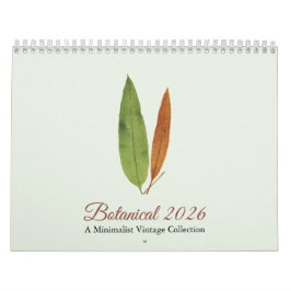 Minimalistisk konst Botanisk 2026 Kalender