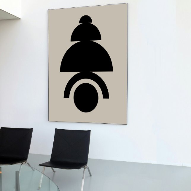 Minimalistisk konst för modern Abstrakt i mitten a Poster (Mid Century Modern Abstract Minimalist Art Poster)