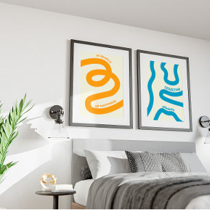 Minimalistisk konst för sovrummet och vardagsrumme poster