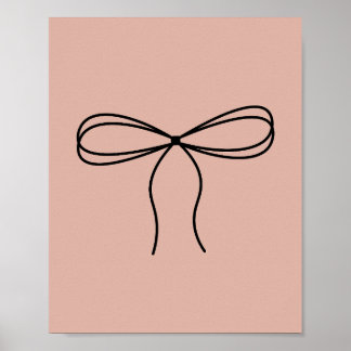Minimalistisk konst för strecklinje på persikor poster