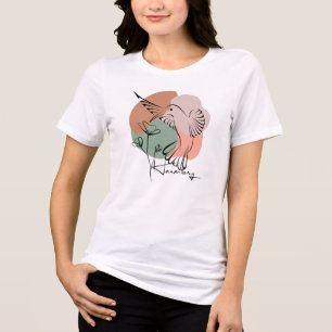 Minimalistisk konst- och vattenfärgsdesign t shirt