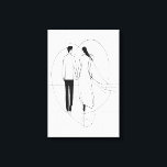 Minimalistisk konst Romantic Couple Holding Händer Canvastryck<br><div class="desc">Detta minimalistkonststycke har sträckt ut kanvastrycket och skildrar ett romantiskt par som går hand i hand och på ett vackert sätt symboliserar kärlek och tillsammans. Elegant linjer, som flödar, är en enkel och djupgående bild av tillgivenheten som skapar en känslomässig och lugn stämning. Den hjärtformade linjen som omger paret tillför...</div>
