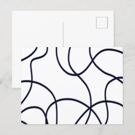 Minimalistisk konst svart och vit vykort
