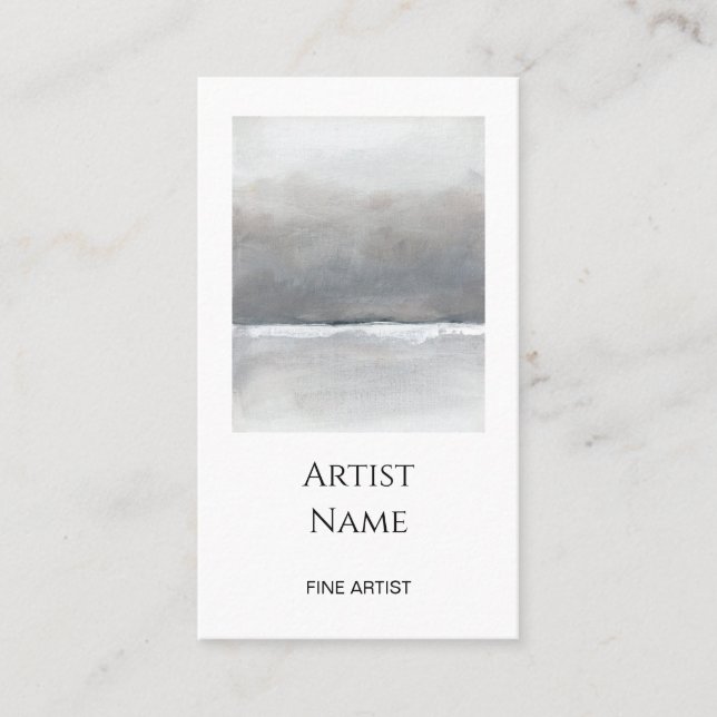 Minimalistisk konstfotoartist visitkort (Framsida)