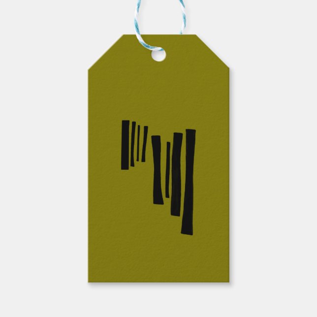 Minimalistisk konstomslag presentetikett (Framsidan)