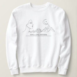 Minimalistisk konsttryck i en linje t shirt