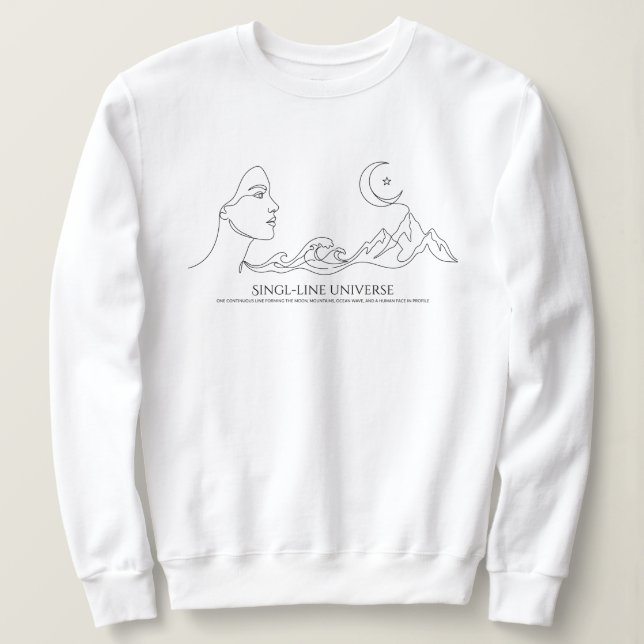 Minimalistisk konsttryck i en linje t shirt (Design framsida)