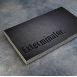 Minimalistisk kontroll av svart fet pest visitkort<br><div class="desc">Affärskortet professionell Black Out Exterminator.</div>