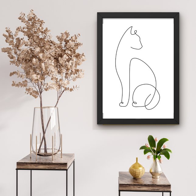 Minimalistisk konturteckning av Abstrakt Poster (Skapare uppladdad)