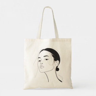 Minimalistisk konturteckning - Chic varje dag Stil Tygkasse