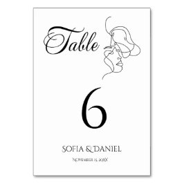 Minimalistisk konturteckning, illustration av Bröl Bordsnummer