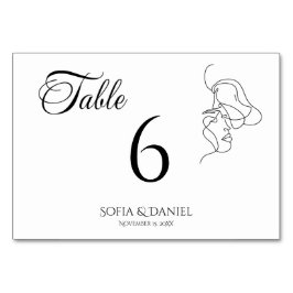 Minimalistisk konturteckning, illustration av Bröl Bordsnummer