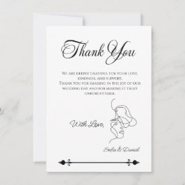 Minimalistisk konturteckning, illustration av Bröl Tack Kort