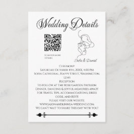 Minimalistisk konturteckning, illustration av Bröl Tilläggskort