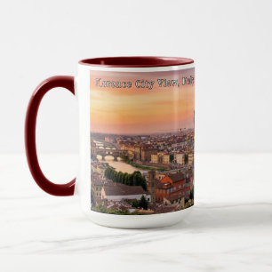 Minimalistisk kopp med stadsbild av Florens Italie