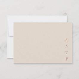 Minimalistisk koppar ökencocoa skript bröllops-rsv OSA kort