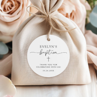 Minimalistisk Kor Personlig-baptism Tack Gåvor Etiketter