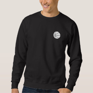 Minimalistisk korgbollslinjekonst på unisex crewne lång ärmad tröja