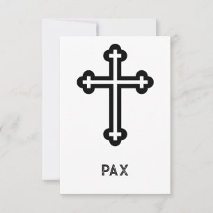Minimalistisk Kors Pax Heliga Kort Fader Vår