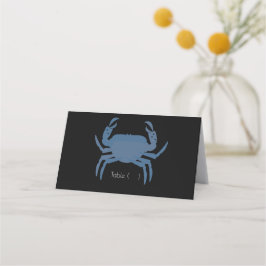 Minimalistisk krabba svart bröllopsrepetition placeringskort