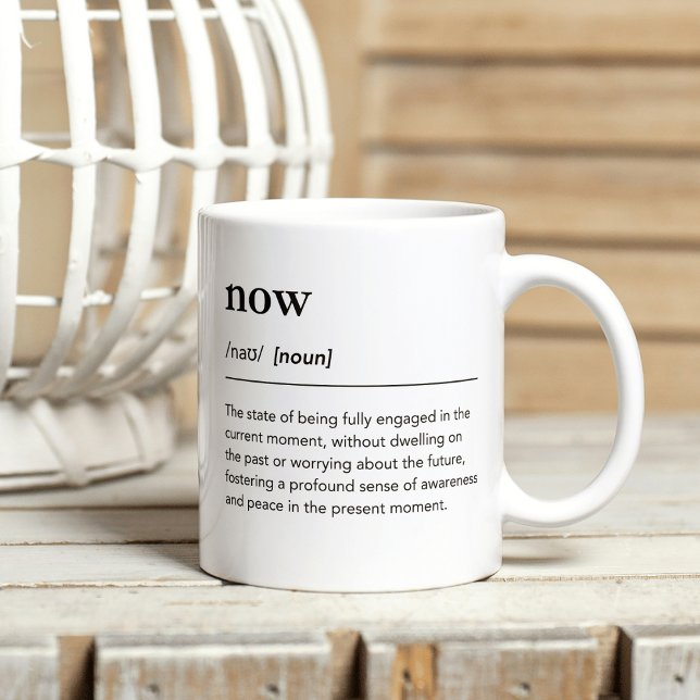Minimalistisk kraft av nu Mindness-definition Kaffemugg (Skapare uppladdad)