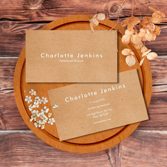 Minimalistisk Kraft Modern Professionell Visitkort (Skapare uppladdad)