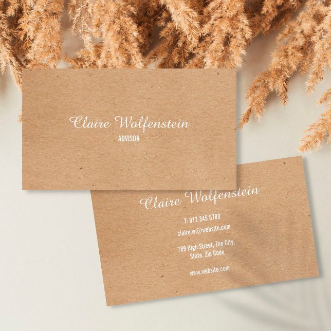 Minimalistisk Kraft Modern Professionell Visitkort (Skapare uppladdad)