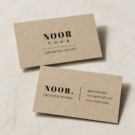 Minimalistisk Kraftpapper Visitenkort | Modern Visitkort