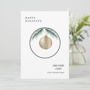 Minimalistisk krandemodig korporerad jul julkort
