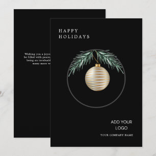 Minimalistisk krandemodig korporerad jul julkort
