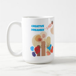 Minimalistisk Kreativ Drömmare Artikel555 Kaffemugg