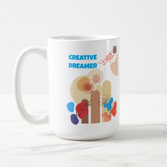 Minimalistisk Kreativ Drömmare Artikel555 Kaffemugg (Vänster)