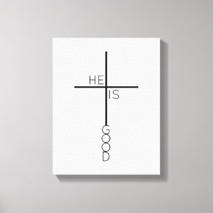 Minimalistisk kristen Kor Bibelverse Modern konst Canvastryck