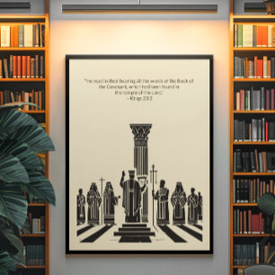 Minimalistisk kristen väggkonst - dubbelsidig utsk