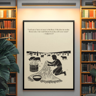 Minimalistisk kristen väggkonst - dubbelsidig utsk