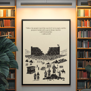 Minimalistisk kristen väggkonst - dubbelsidig utsk