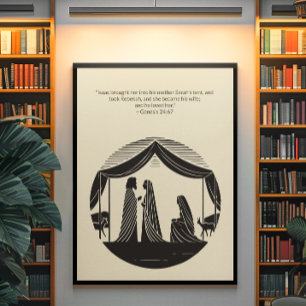 Minimalistisk kristen väggkonst - dubbelsidig utsk