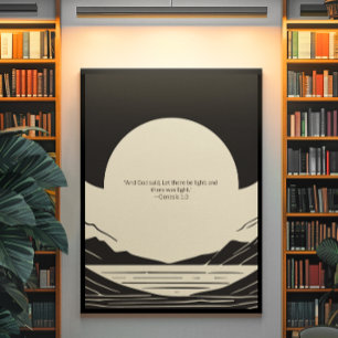 Minimalistisk kristen väggkonst - dubbelsidig utsk