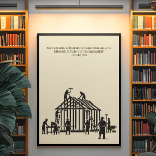 Minimalistisk kristen väggkonst - dubbelsidig utsk