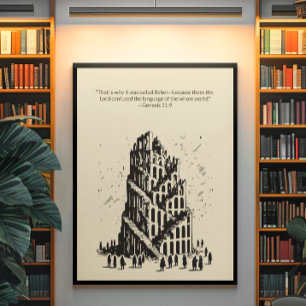 Minimalistisk kristen väggkonst - dubbelsidig utsk