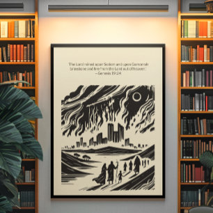 Minimalistisk kristen väggkonst - dubbelsidig utsk