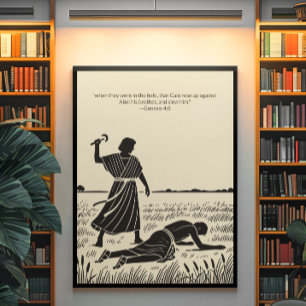 Minimalistisk kristen väggkonst - dubbelsidig utsk