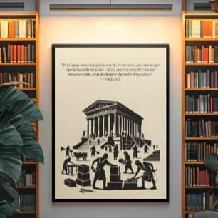 Minimalistisk kristen väggkonst - dubbelsidig utsk