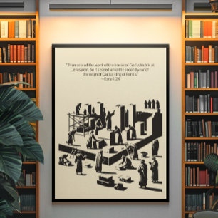 Minimalistisk kristen väggkonst - dubbelsidig utsk