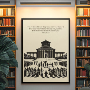 Minimalistisk kristen väggkonst - dubbelsidig utsk