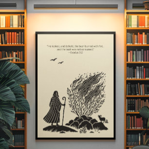Minimalistisk kristen väggkonst - dubbelsidig utsk